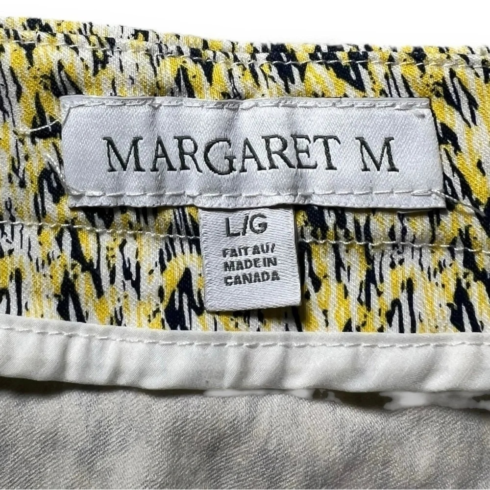 Margaret M Women’s Deandra A-Line Slimming Skirt Yellow Grey Size Large - Picture 2 of 4